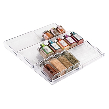 mDesign Expandable Plastic Spice Rack Drawer Insert, 3 Tiers. View a larger version of this product image.