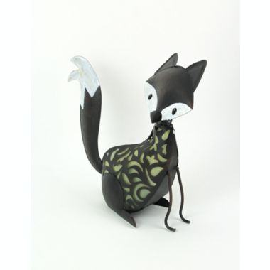 Things2Die4 Metal Fox LED Solar Garden Statue Accent Light Patio Decor Sculpture Yard Art. View a larger version of this product image.