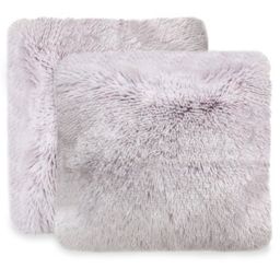 Cheer Collection Shaggy Long Hair Throw Pillows - Super Soft and Plush Faux Fur Accent Pillows - 20 x 20 inches - Set of 2