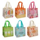 Alternate image 1 for Department Store 6PCS Easter Gift Bags - Bunny Easter Non-Woven Tote Bags With Handles For Holiday Party Supplies - All Colors