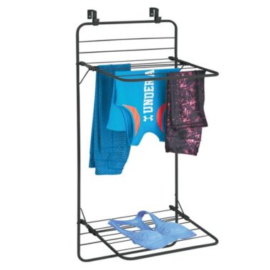 mDesign Collapsible Foldable Laundry Drying Rack, 2 Shelves. View a larger version of this product image.