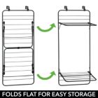 Alternate image 3 for mDesign Collapsible Foldable Laundry Drying Rack, 2 Shelves