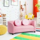 Alternate image 2 for Costway 2 Seat Kids Sofa Armrest Chair with Two Cloth Pillows