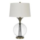 Alternate image 0 for Saltaro Sherpi 46 Inch Metal And Glass Globe Table Lamp, Dimmer, Brass Finish- Saltoro Sherpi