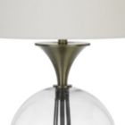 Alternate image 1 for Saltaro Sherpi 46 Inch Metal And Glass Globe Table Lamp, Dimmer, Brass Finish- Saltoro Sherpi
