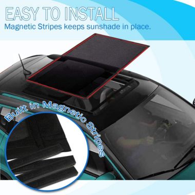 Zone Tech Car Mesh Sun Roof Magnetic Sun Shade - Premium Quality, Foldable, Cool Sun and Mosquito Blocking Breathable Mesh Sun Shade Blocks UV Sun by Parking Trips Great Protection, Easy Installation. View a larger version of this product image.