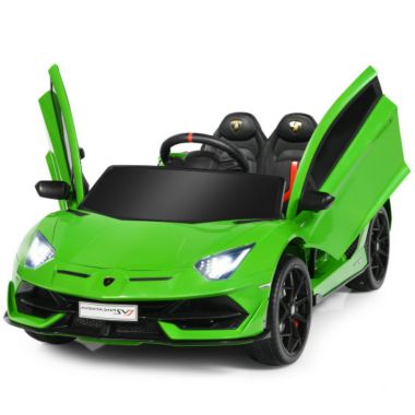 Slickblue 12 V Licensed Lamborghini SVJ RC Kids Ride On Car with Trunk and  Music-Green | buybuy BABY