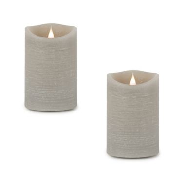 Melrose Home Decorative Simplux LED Designer Candle with Remote (Set of 2) 4 and 8 Hr Timer 3.5" x 5.5"H Wax/Plastic. View a larger version of this product image.