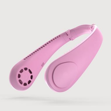 Link 2 in 1 Portable and Light Personal Neck Fan With Bluetooth Speaker 360° Cooling Bladeless Design Perfect For Indoor & Outdoor Use - Pink. View a larger version of this product image.