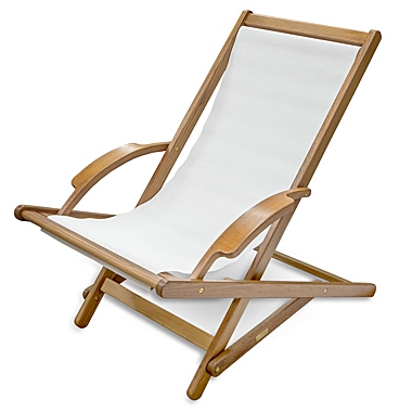 Prime Teak - Folding Sun Chair with Batyline Sling. View a larger version of this product image.