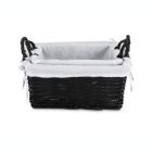 Alternate image 1 for Cheungs Home Indoor Decorative Willow Baskets with Fabric Liners - Large, Set of 2, Black
