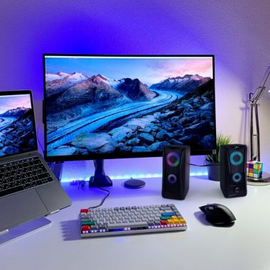 beFree Sound Computer Gaming Speakers with Color LED RGB Lights. View a larger version of this product image.