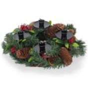 Pine and Fruit Advent Wreath Candle Holder 14 in Diameter (candles not included)