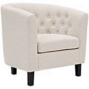 Modway Prospect Upholstered Armchair, Beige