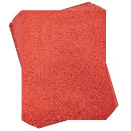 Bright Creations 24 Sheets Red Glitter Cardstock Paper for DIY Crafts, Scrapbooking (11 x 8.5 Inches)