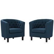 Modway Prospect 2 Piece Upholstered Fabric Armchair Set,Azure