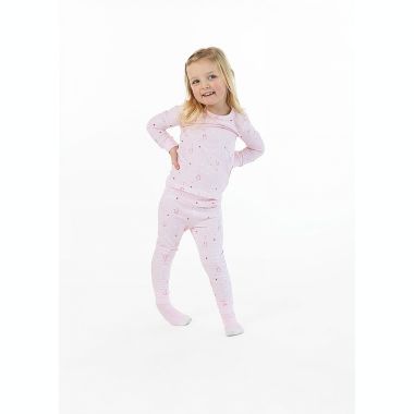 Sleep On It Infant/Toddler Girls Ballerina Dreams Snug Fit 2-Piece Pajama Sleep Set With Matching Socks. View a larger version of this product image.