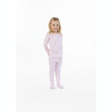 Sleep On It Infant/Toddler Girls Ballerina Dreams Snug Fit 2-Piece Pajama Sleep Set With Matching Socks. View a larger version of this product image.