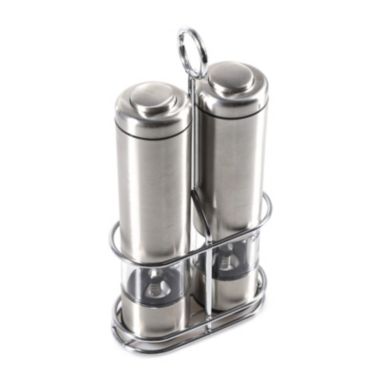 Stock Preferred Electric Salt Pepper Mill Grinder Shaker Adjustable Coarseness Durable Silver. View a larger version of this product image.