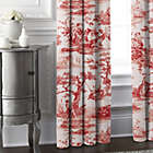 Alternate image 2 for 6ix Tailors Fine Linens Toile Vignette Red Pole Top Drapery Panel Pair