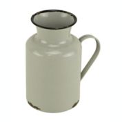 Cheungs Home Decorative Lacquered Gray with Black Rim Jug Decor