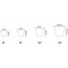 Alternate image 3 for The HC Companies Outdoor/Indoor Plastic Planter Eclipse Square, Warm Gray, 8''