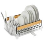 Alternate image 1 for mDesign Large Dish Drying Rack with Swivel Spout, 3 Pieces