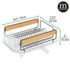 Alternate image 3 for mDesign Large Dish Drying Rack with Swivel Spout, 3 Pieces
