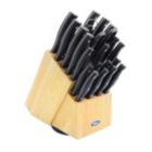 Alternate image 0 for Oster Winstead 22 Piece Stainless Steel Cutlery Set with Black Handles and Wooden Block