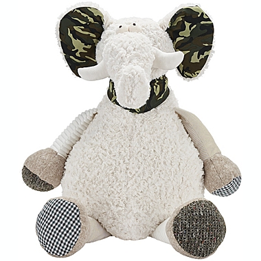 Mina Victory Plush Lines Plush Elephant 22&quot;X26&quot; Ivory Indoor Stuffed Animal. View a larger version of this product image.