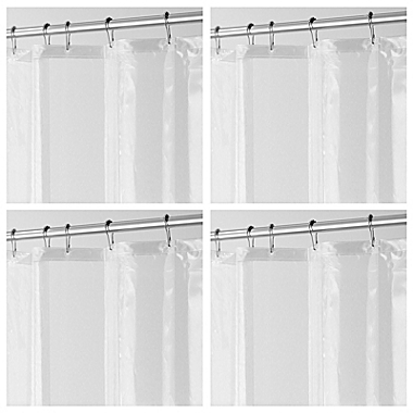 mDesign Waterproof PEVA Shower Curtain Liner, 4 Pack. View a larger version of this product image.