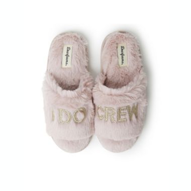 Dearfoams Womens Lane Bridal Slide Slippers. View a larger version of this product image.