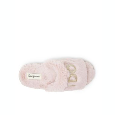 Dearfoams Womens Lane Bridal Slide Slippers. View a larger version of this product image.