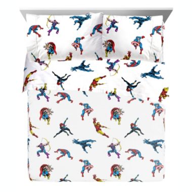 Saturday Park Marvel Invincible 100% Organic Cotton Sheet Set. View a larger version of this product image.