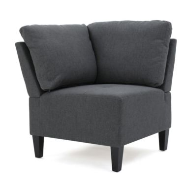 Contemporary Home Living 5-Piece Charcoal Gray Contemporary Style Plush Sectional Couch Sofa Set 35.5". View a larger version of this product image.