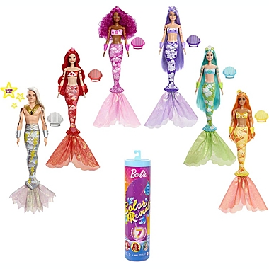 Barbie Color Reveal Mermaid Doll with 7 Unboxing Surprises Rainbow Mermaid. View a larger version of this product image.
