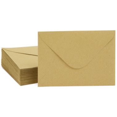 Juvale 50 Pack Kraft Paper Envelopes for Baby Shower, Birthday Party, and Wedding (4.6 x 6.3 In). View a larger version of this product image.
