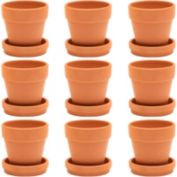 Juvale Terra Cotta Pots with Saucer (3 in, 9 Pack)