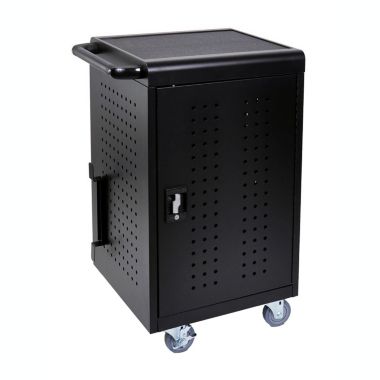 Luxor 30 Tablet Charging Cart - Black. View a larger version of this product image.