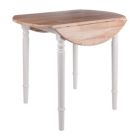 Alternate image 1 for Winsome Sorella Round Drop Leaf Table, Natural & White
