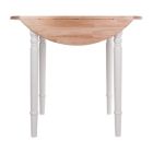 Alternate image 2 for Winsome Sorella Round Drop Leaf Table, Natural & White