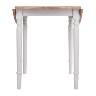 Winsome Sorella Round Drop Leaf Table, Natural & White. View a larger version of this product image.