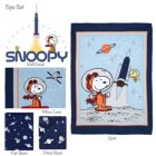 Alternate image 1 for Bedtime Originals Astronaut Snoopy 5-Piece Navy/Blue Space Toddler Bedding Set