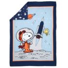 Alternate image 2 for Bedtime Originals Astronaut Snoopy 5-Piece Navy/Blue Space Toddler Bedding Set
