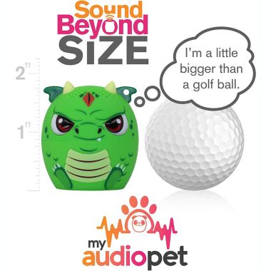 My Audio Pet Mini Bluetooth Wireless Speaker For Kids of All Ages TWS  - Pairs With Any My Audio Other Pet Speaker - Scales The Dragon. View a larger version of this product image.