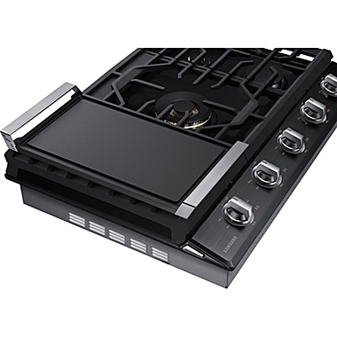 Samsung  36 inch Black Stainless 5 Burner Gas Cooktop. View a larger version of this product image.