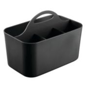 mDesign Plastic Bathroom Storage Organizer Caddy Tote, Small