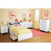 South Shore Spark Twin Mates Bed (39&#39;&#39;) With 3 Drawers - Pure White