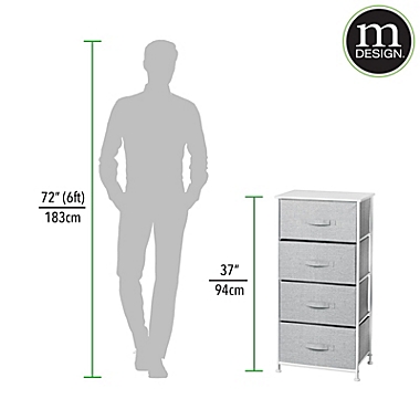 mDesign Vertical Dresser Storage Tower with 4 Drawers. View a larger version of this product image.