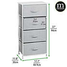 Alternate image 3 for mDesign Vertical Dresser Storage Tower with 4 Drawers